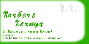 norbert kernya business card